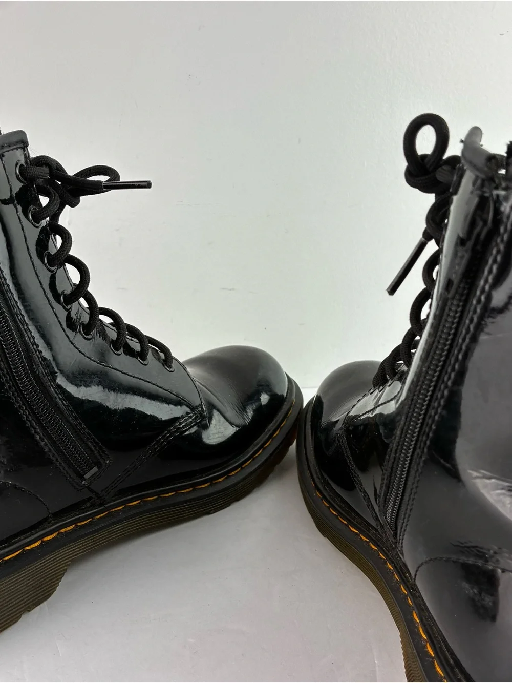 Dr. Martens 1460 Black Patent Leather Lace Up Boots